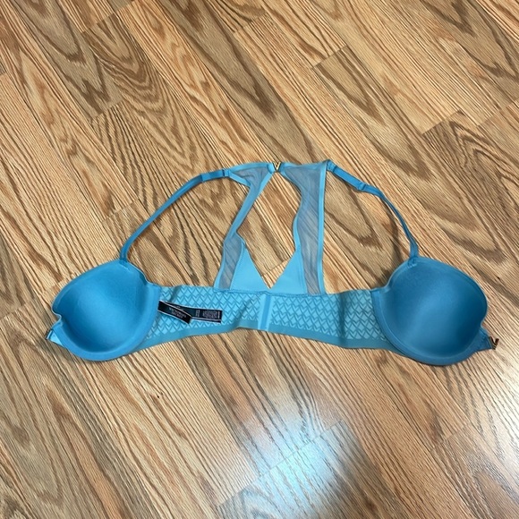 Victoria’s Secret Lined Demi Blue Front Hook Bra, 32D - Picture 5 of 6